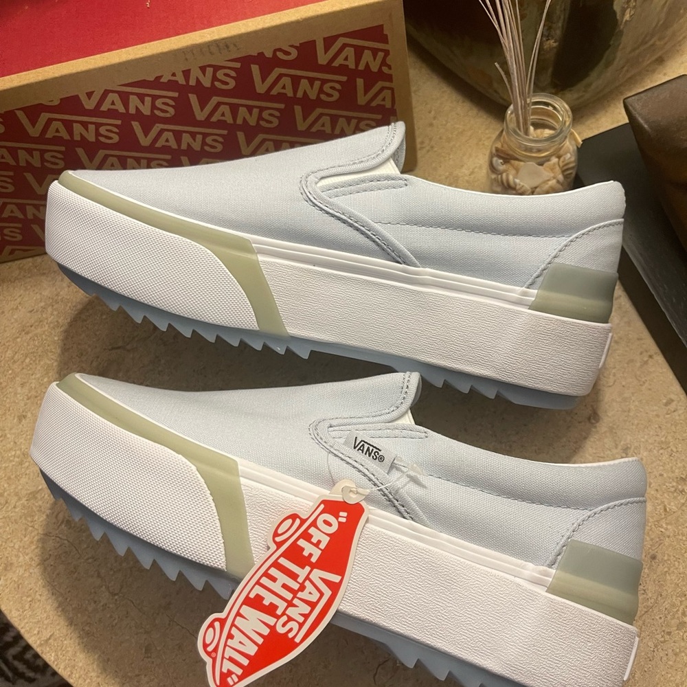 Vans ultra Kush slip on platform light blue new in box 6.5 w